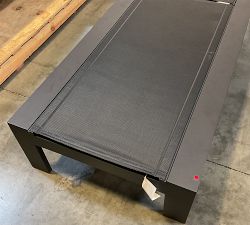 Open Box: Malibu Metal Stackable Outdoor Chaise Lounge Chair, Set of 2 - Black