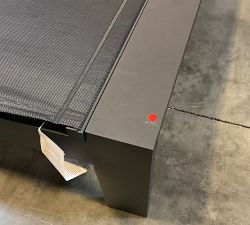 Open Box: Malibu Metal Stackable Outdoor Chaise Lounge Chair, Set of 2 - Black