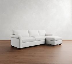 York Roll Arm Chaise Sleeper Sectional (119")