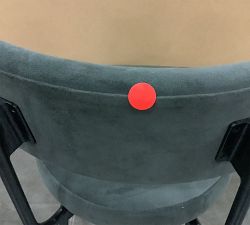 Open Box: Maison Upholstered Swivel Counter Stool (24") - Rustic Chenille Slate, Bronze Legs