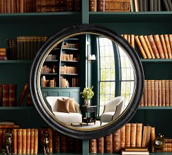 Chris Loves Julia Convex Mirror with Brass Frame