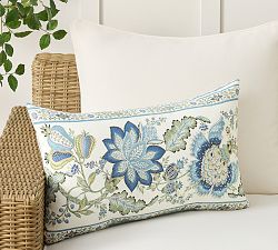 Vera Reversible Floral Outdoor Lumbar Pillow