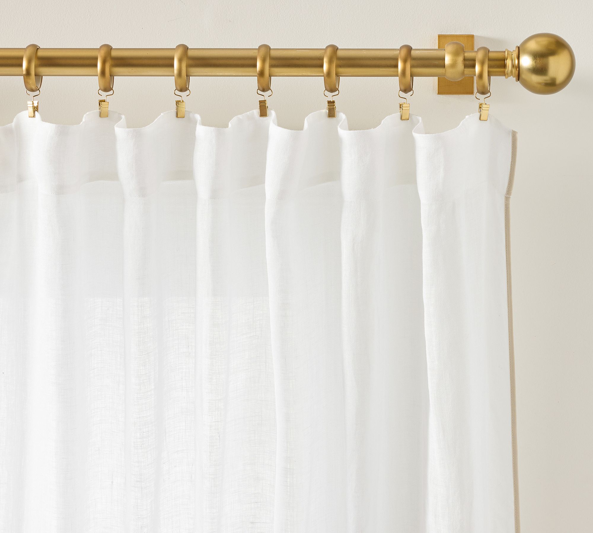 Willow Piped Border Sheer Curtain - thumbnail 2