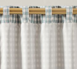 Pottery Barn Blaine Check Curtain