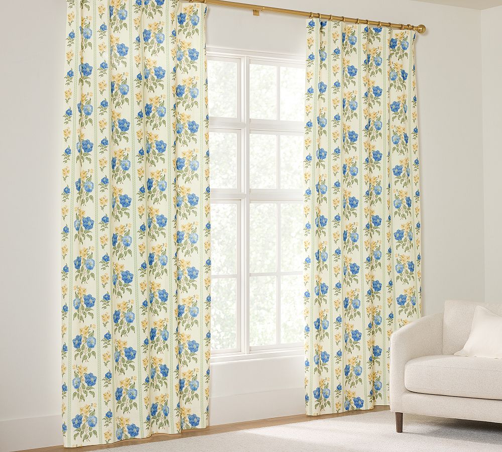 Krysta Floral Blackout Curtain by Pottery Barn