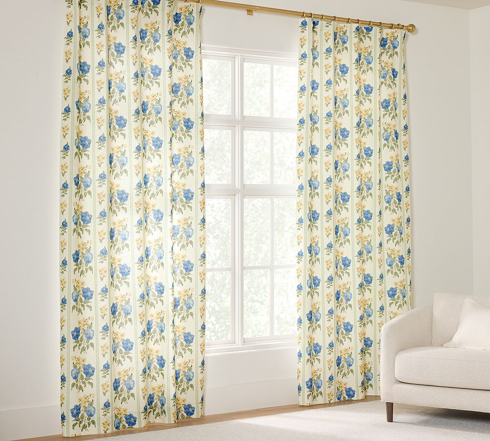 Krysta Floral Curtain by Pottery Barn