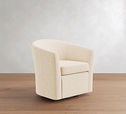 Open Box: Hyde Swivel Chair - Performance Heathered Tweed Ivory