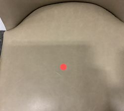 Open Box: Layton Leather Swivel Counter Stool (25.5") - Churchfield Stone, Vintage Amber