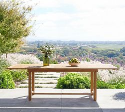 Corina Eucalyptus Extendable Outdoor Dining Table (70.5"-92.5")