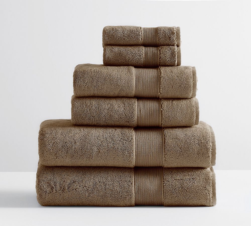 Classic Organic Towel Bundles - Mocha, Set of 6