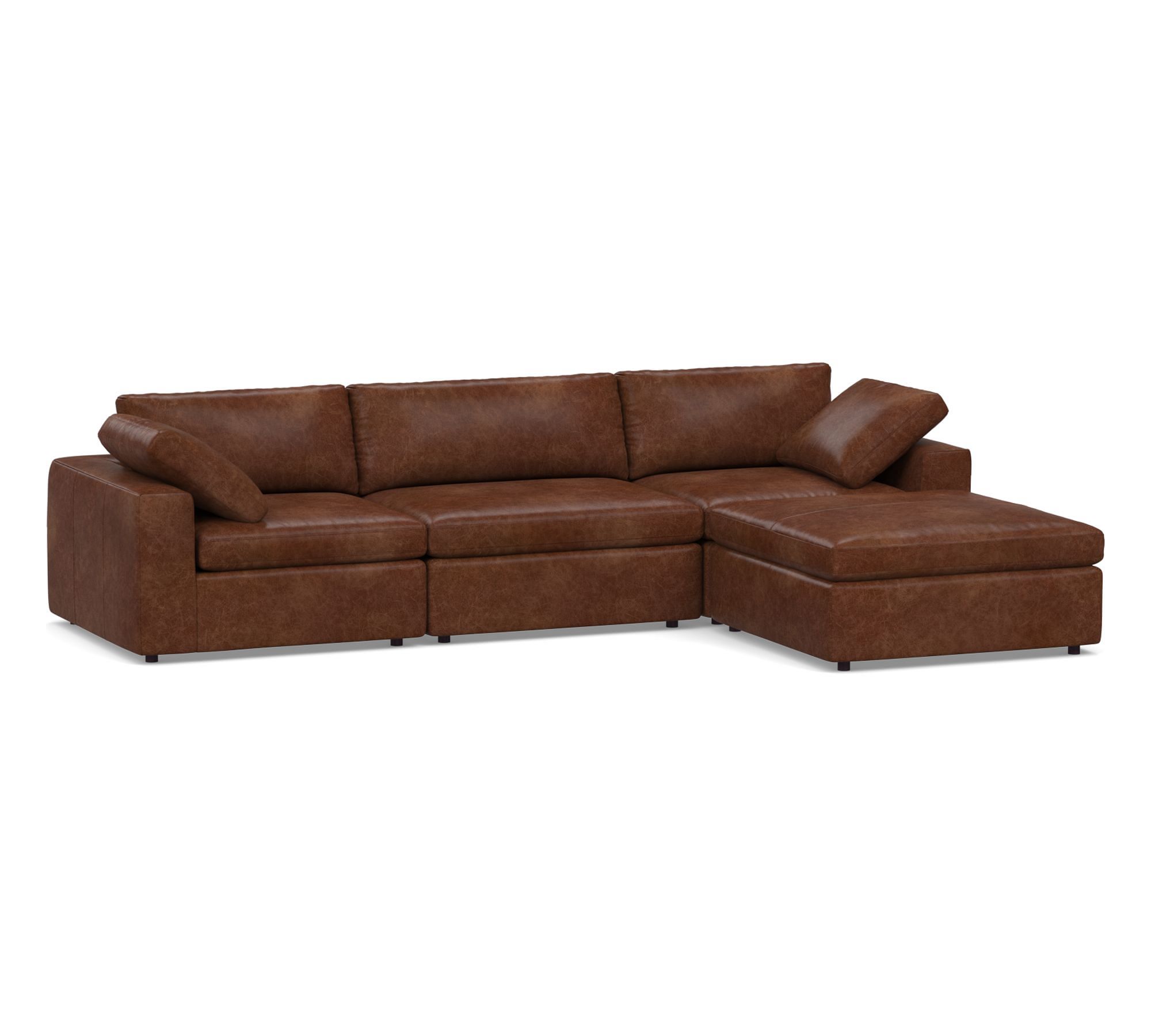 Dream Leather Modular Chaise Sectional (130"&ndash;173") - thumbnail 6