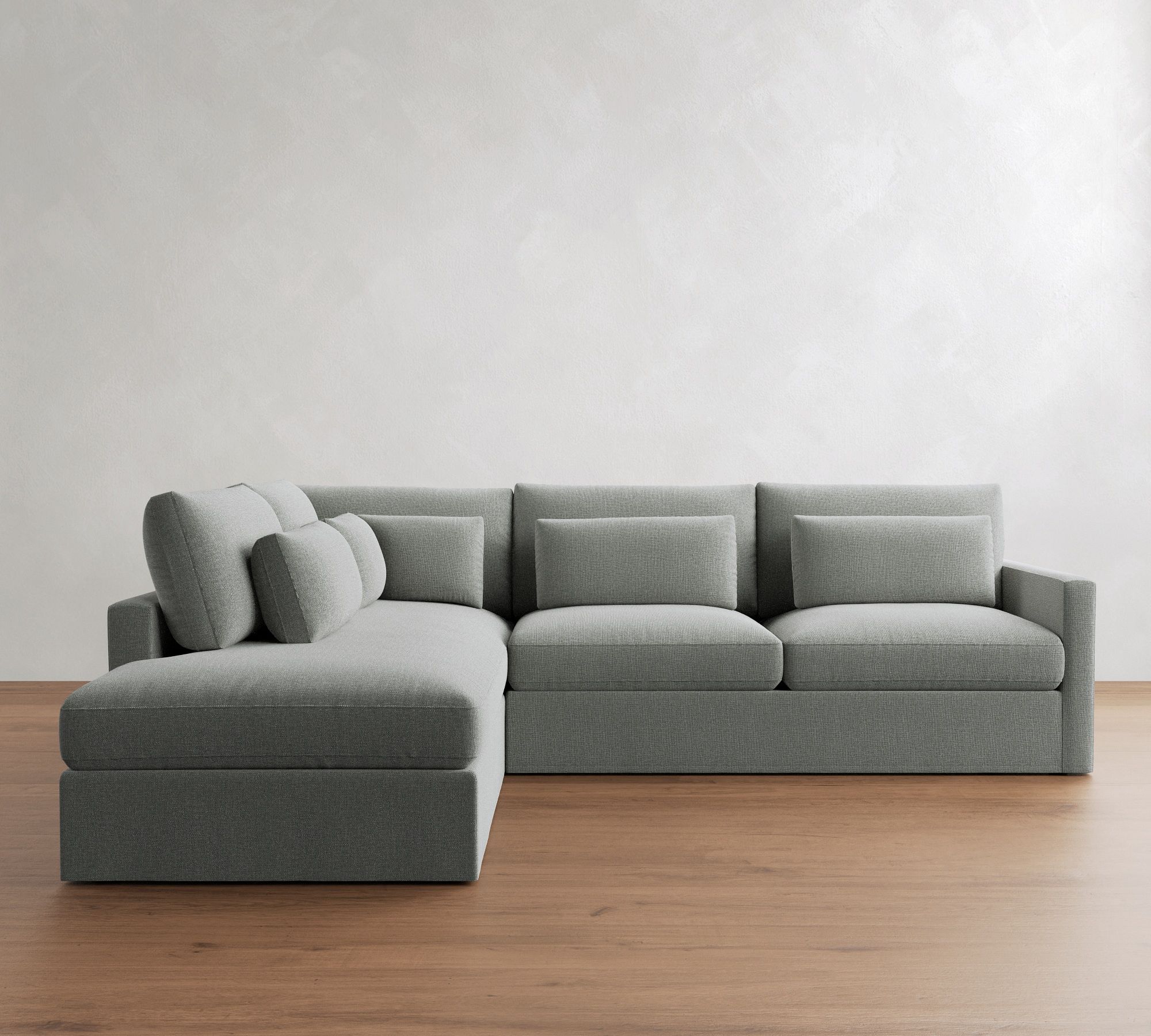 Westwood Slim Arm Deep Seat Slipcovered Return Bumper Sectional (119"-131")