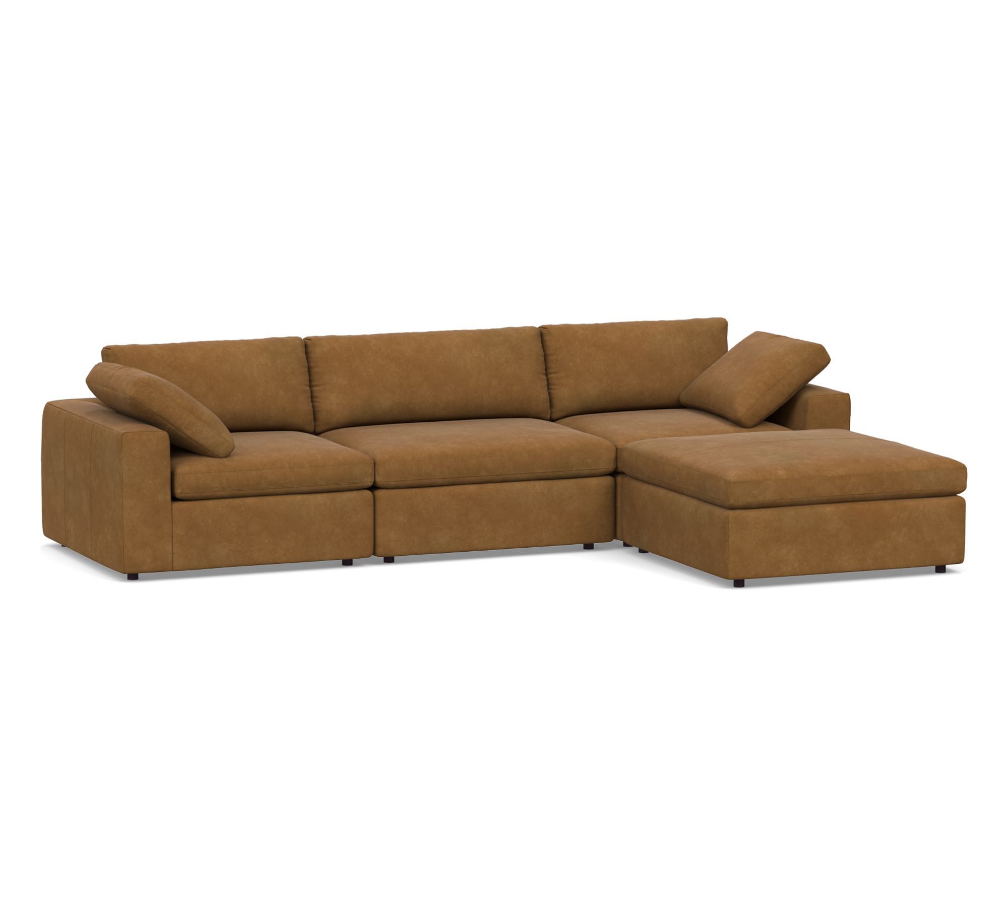 Dream Leather Modular Chaise Sectional (130"&ndash;173") - thumbnail 4