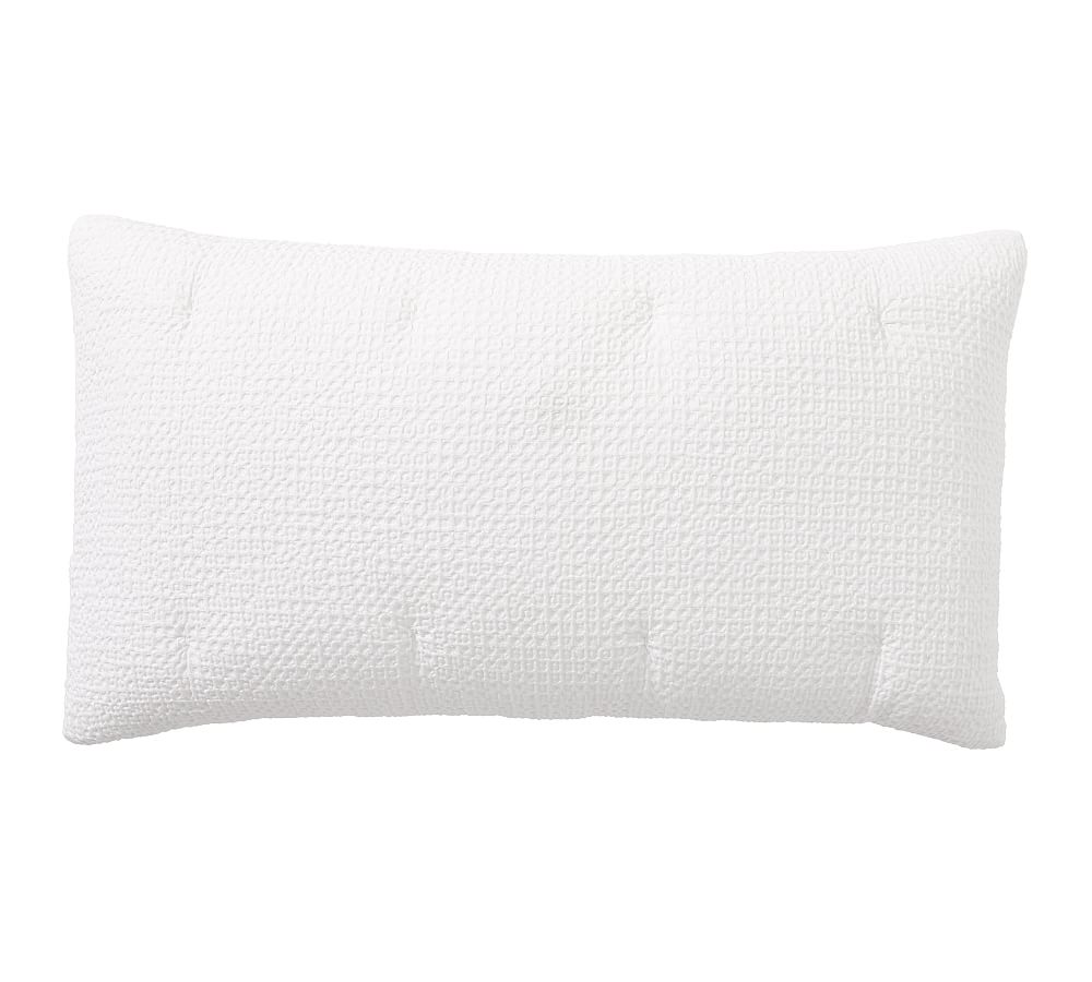 Vintage Washed Cotton Linen Comforter Sham - White, King