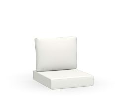 Atwood Swivel Outdoor Lounge Chair Cushion Cover, High Performance Recycled Canvas, Frost