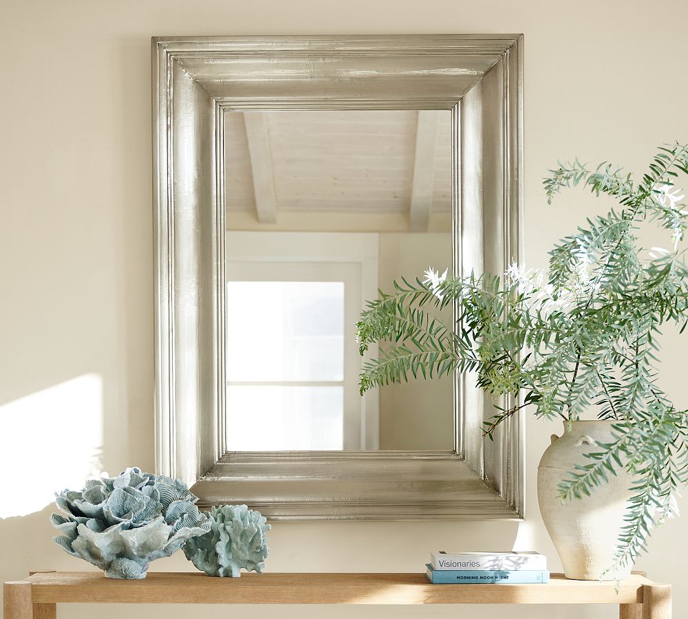 Metal Cladded Frame Rectangle Mirror by Pottery Barn