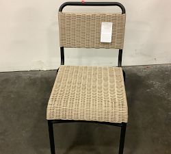 Open Box: Tulum Wicker Patio Stacking Outdoor Dining Chair - Natural
