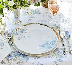 LoveShackFancy Blue Rose Melamine Dinner Plates - Set of 4