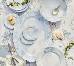 LoveShackFancy Blue Rose Melamine Appetizer Plates - Set of 4