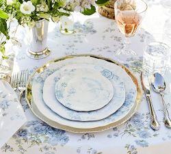 LoveShackFancy Blue Rose Melamine Appetizer Plates - Set of 4
