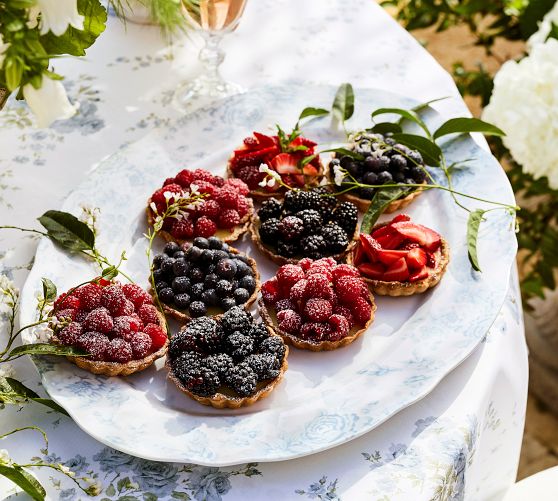 LoveShackFancy Blue Rose Melamine Serving Platter by Pottery Barn
