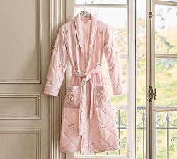 LoveShackFancy Quilted Bow Robe