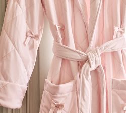 LoveShackFancy Quilted Bow Robe