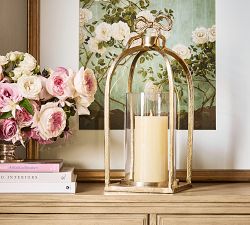 LoveShackFancy Figural Brass Ribbon Lantern