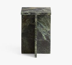 Telluride Square Marble Accent Table (12")
