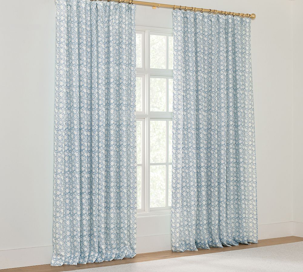 Fleur Printed Blackout Curtain by Pottery Barn