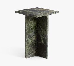 Telluride Square Marble Accent Table (12")
