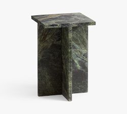 Telluride Square Marble Accent Table (12")