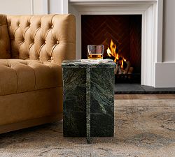 Telluride Square Marble Accent Table (12")