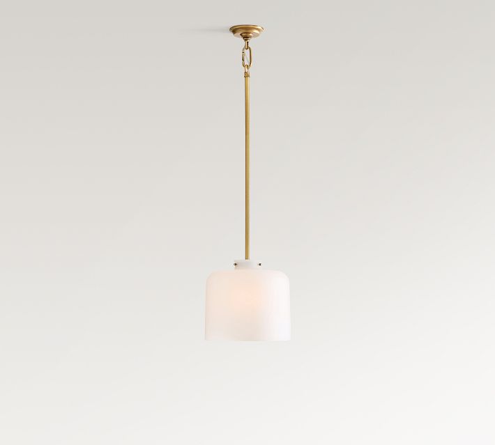 Pottery Barn ガラス/天井照明　① anderson-opaline-dome-pendant-