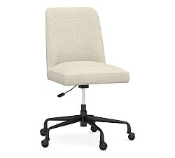 Open Box: Layton Upholstered Swivel Desk Chair - Basketweave Slub Oatmeal