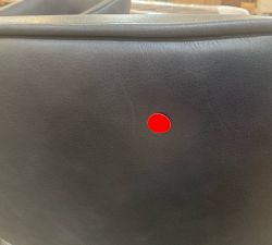 Open Box: Baldwin Leather Open Back Swivel Bar Stool (31") - Statesville Indigo, Seadrift