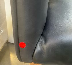 Open Box: Baldwin Leather Open Back Swivel Bar Stool (31") - Statesville Indigo, Seadrift