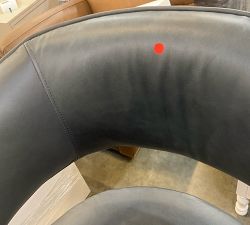 Open Box: Baldwin Leather Open Back Swivel Bar Stool (31") - Statesville Indigo, Seadrift