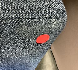 Open Box: Big Sur Square Arm Motion Upholstered Power Sofa (90") - Performance Heathered Tweed Indigo