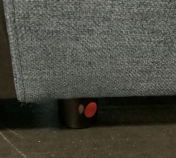 Open Box: Big Sur Square Arm Motion Upholstered Power Sofa (90") - Performance Heathered Tweed Indigo