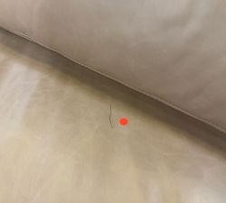 Open Box: Carmel Square Arm Leather Armless Sofa with Bench Cushion and Wood Base (76") - Churchfield Taupe