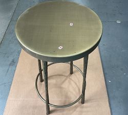 Open Box: Estrada Metal Stool, Counter Height (26") - Antique Brass