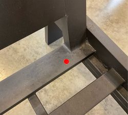 Open Box: Malibu Metal Outdoor Lounge Chair Frame - Black