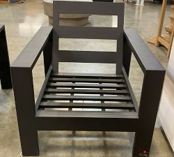 Open Box: Malibu Metal Outdoor Lounge Chair Frame - Black