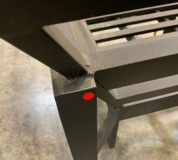 Open Box: Malibu Metal Sectional Outdoor Corner Chair Frame - Black