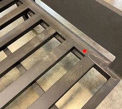 Open Box: Malibu Metal Sectional Outdoor Corner Chair Frame - Black