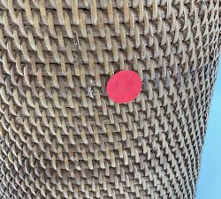 Open Box: Tava Handwoven Rattan Oval Wastebasket with Metal Liner - Natural