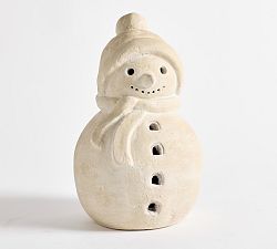 Open Box: Terracotta Snowwoman, Large (13") - Artisan White