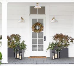 Kitt Metal Round Indoor/Outdoor Flush Mount (12")