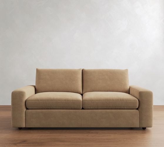 Sierra Leather Sleeper Sofa (62"-88") by Pottery Barn